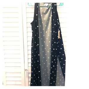 Lularoe joy green and white polka dot xl